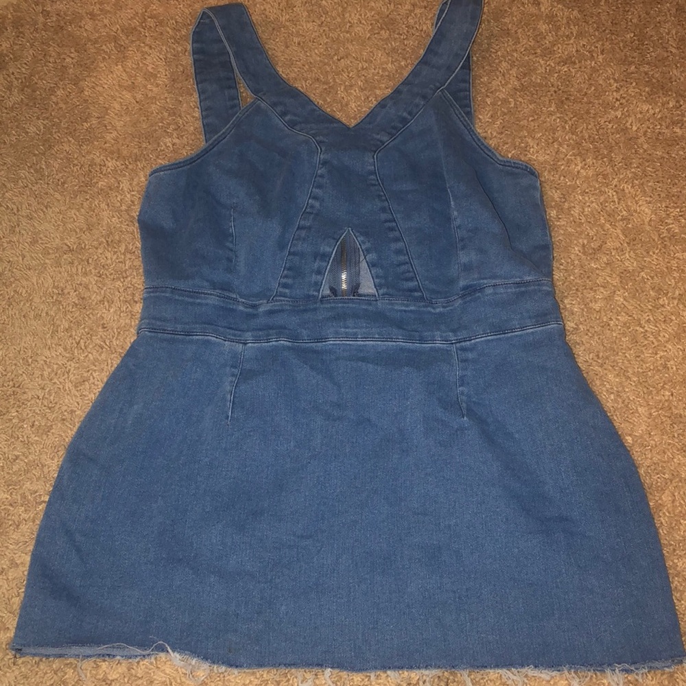 Biue Jean cut out dress